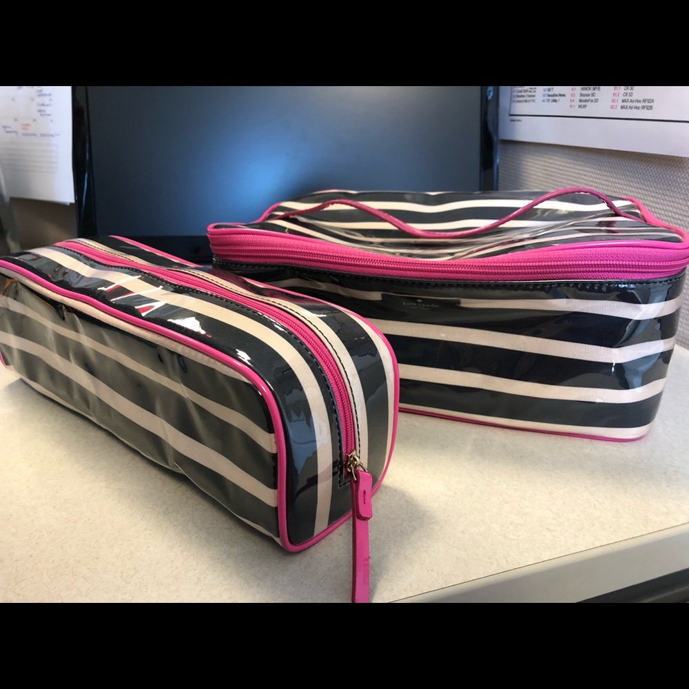 TWO BRAND NEW Kate Spade makeup bags - 1 LG, 1 MD
